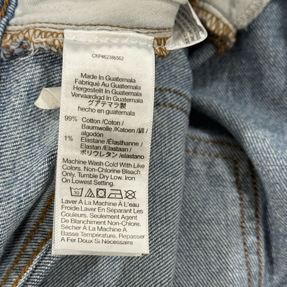 Madewell Womens Distressed Straight-Leg Blue Jeans Size 31 - Picture 10 of 12